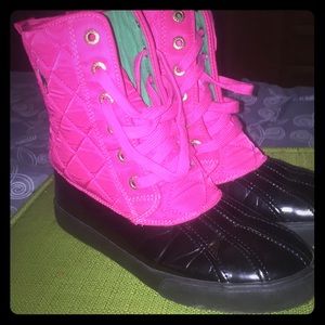 pink polo boots